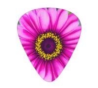 Plettro per chitarra eccezionale con fiore rosa, stampa completa su un solo lato, plettro in materiale ABS, spessore diverso per un'esperienza musicale varia, ideale per chitarre e ukulele, plettro