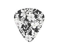 Plettro per chitarra elegante floreale nero bianco vintage plettro per chitarra basso elettrico per gli amanti della chitarra acustica regalo 12 pezzi con scatola