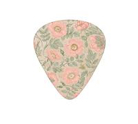 Plettro per chitarra elegante floreale rosa beige plettro per chitarra basso elettrico amanti della chitarra acustica regalo 12 pezzi con scatola