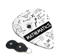 Plettro per chitarra elettrica con stampa matematica e stampa plettri per chitarra acustica, chitarra elettrica, basso - accessori per chitarra, confezione da 6 0,71 mm