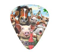Plettro per chitarra Farm Animals Advanced 12 pezzi Tre spessori per basso, chitarra elettrica, borsa per chitarra acustica