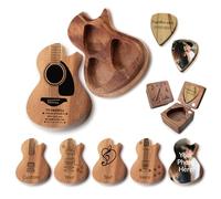 Plettro per chitarra personalizzato Plettri per chitarra in legno personalizzato Supporto per plettro per chitarra acustica Regali personalizzati per lui, il suo fidanzato, amico, figlio, San
