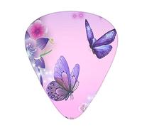 Plettro per chitarra Pink Butterfly Advanced 12 pezzi Tre spessori per basso, chitarra elettrica, borsa per chitarra acustica