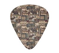 Plettro per chitarra Rustic Lodge Bear Advanced 12 pezzi Tre spessori per basso, chitarra elettrica, borsa per chitarra acustica