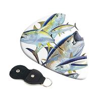 Plettro per chitarra Salmon Fish, set da 6 pezzi per chitarra acustica, chitarra elettrica, basso, ukulele - sottile, medio e spesso