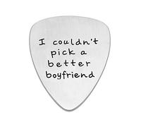 Plettro per chitarra, San Valentino regali di compleanno Love i Couldn' t pick a Better Boyfriend (Argento)