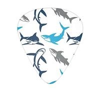 Plettro per chitarra Sharks Advanced 12 pezzi Tre spessori per basso, chitarra elettrica, borsa per chitarra acustica