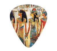 Plettro per chitarra stampato "Donne nell'antico Egitto", 12 pezzi, in una scatola, per un suono chiaro, ukulele, chitarra acustica, basso (0,46 0,71 0,96 mm).