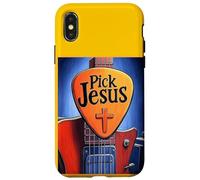 Plettro per chitarrista Gesù Custodia per iPhone X/XS