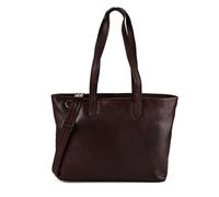 Plevier Catz Valigetta Protezione RFID Vera Pelle 43 cm Vano porta PC marrone