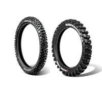 Plews Tyres Coppia Pneumatici FOXHILLS 80/100-21 - Hard MX HAWKSTONE 100/90-19 -