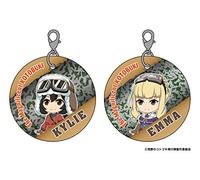 Plex KHG-28 - Set di 2 ciondoli in gomma con personaggi dello squadrone Kotobuki, Kylie ed Emma