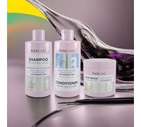 PLEXCARE Set per la cura dei capelli (3 pezzi) con complesso legante | Shampoo, balsamo e maschera per capelli danneggiati e stressati | Ripara, rinforza e riduce la rottura dei capelli | Routine di