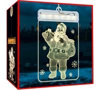 Plexiglasses 3D inciso ghiaccio caldo bianco 17 cm Babbo Natale