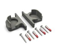 PLEXONE Supporto da parete e sotto scrivania per FRITZ!Box 5530/7530 AX, set di 2 con viti e tasselli, Grigio