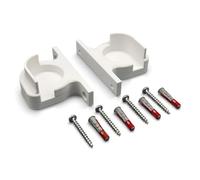 PLEXONE Supporto da parete e sotto scrivania per FRITZ!Box 5530/7530 AX, set di 2 con viti e tasselli, Bianco
