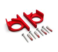 PLEXONE Supporto da parete e sotto scrivania per FRITZ!Box 5690 Fiber / 7690/7590 AX, set di 2 con viti e tasselli, Rosso