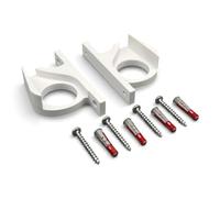 PLEXONE Supporto da parete e sotto scrivania per FRITZ!Box 7590 (no AX), set di 2 con viti e tasselli, Bianco