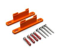PLEXONE Supporto da parete per AVM FRITZ!Box, set di 2 supporti PETG con tasselli Fischer DuoPower e viti Torx (Arancione)