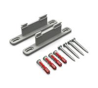 PLEXONE Supporto da parete per AVM FRITZ!Box, set di 2 supporti PETG con tasselli Fischer DuoPower e viti Torx (Grigio)
