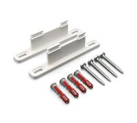 PLEXONE Supporto da parete per AVM FRITZ!Box, set di 2 supporti PETG con tasselli Fischer DuoPower e viti Torx (Bianco)
