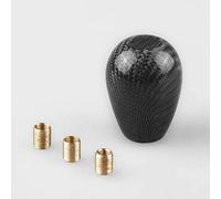 Plextone Universal Car Gear Pomello del cambio universale Pomello del cambio manuale Leva del cambio di forma ovale Fibra di carbonio (barile nero)
