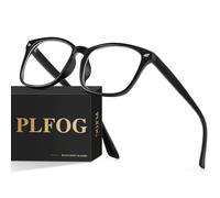PLFOG Occhiali a luce blu per uomo e donna, anti-affaticamento degli occhi, occhiali da gioco per computer, luce blu, occhiali bloccanti, A01, nero, Taglia unica per tutti