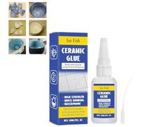 PLGEBR Colla per ceramica da 30 ml, colla super trasparente per riparazione di porcellana e ceramica, colla adesiva istantanea forte, impermeabile, resistente alle alte temperature