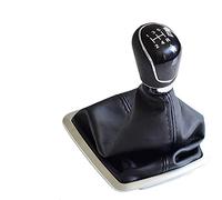 PLHJI Manopola leva cambio manuale cambio con cuffia copri cuffia adatta per Ford Focus 2 MK2 FL adatta per C-MAX 2006-2011 MK3 MK4 MK7 -Black-5_Speed