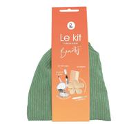 PLIC BEAUTY Kit Bellezza - 6 accessori da viaggio: vapo, pettine, pinzette, lima per unghie, specchio, pinzette - compatte, elegante e pratico, colore verde