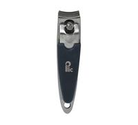 PLIC BEAUTY - Tagliaunghie manicure - Beccuccio arrotondato - Colore blu scuro - Precisione e comfort - Acciaio inossidabile - Finitura Soft Touch