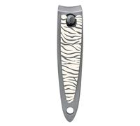 PLIC BEAUTY - Tagliaunghie per manicure zebra - acciaio inossidabile - beccuccio arrotondato - design elegante