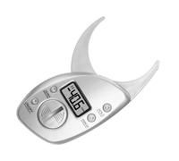 Plicometro Digitale per Grasso Corporeo, Portatile, Argento, ABS | Lettura Facile, Uso Multifunzione, Batteria a Bottone 3v Inclusa, Schede Istruzioni, Casa Palestra