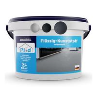 Plid Plastica liquida per interni ed esterni, grigio argento, 5 litri, in plastica liquida, per pavimenti e pareti, impermeabile, rivestimento per pavimenti, terrazza, officina, cantina, liquido