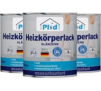 plid® Smalto per Radiatori Bianco - Vernice protettiva 2in1 per metallo, resistente al calore fino a 120°C - Certificato Blauer Engel - Ideale per coperture e superfici metalliche - 2,25L