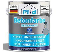 Plid® Vernice per calcestruzzo per interni ed esterni, resistente al gelo, grigio argento, 2,5 l, rivestimento per pavimenti, in plastica liquida, per cemento, muratura e legno, made in Germany