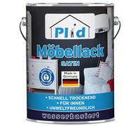 Plid® Vernice per Mobili Bianco Satinato 0,75L - Smalto Bianco per Mobili & Legno [USO UNIVERSALE] - Vernice per Legno Interno & Esterno - Smalto Resistente alle Intemperie - Vernice Senza Carteggiare