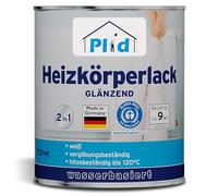 plid® Vernice per termosifoni bianca - Smalto protettivo 2in1 per rivestimenti - Resistente al calore fino a 120°C - Vernice per metallo certificata Blauer Engel - Bianco 0,75L