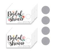 PLIGREAT 120 biglietti rustici floreali da grattare con adesivi, divertenti per addio al nubilato, attività da grattare, biglietti per lotteria di nozze, feste di addio al nubilato, forniture per