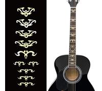 PLIGREAT 2 Pz Chitarra Tastiera Adesivi Chitarra Intarsio Adesivi Totem Rimovibile Decalcomanie Foglia Per Bassista Elettrico Chitarra Acustica Decorazione