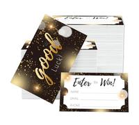 PLIGREAT 240 biglietti della lotteria Invio per vincere carte modulo di ingresso per concorsi aziendali Lotterie d'oro Ballots fiere carnevali, carte della lotteria con spazi vuoti per nome e-mail