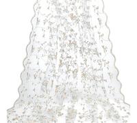 PLIGREAT 3 Yards Fiore Ricamo Mesh Pizzo Tessuto Organza Pizzo Tessuto Morbido Tulle Francese Cucire Pizzo Trim Tessuti per abiti da sposa Abiti fai da te