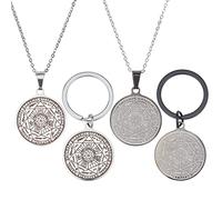 PLIGREAT 4 pezzi sette arcangeli ciondolo per protezione spirituale uomo talismano amuleto portachiavi sigillo della collana di protezione 7 arcangeli per gli uomini gioielli medaglia