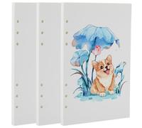 PLIGREAT 60 fogli di carta di ricarica in formato A5, 14,1 x 20,9 cm, per 6 anelli, raccoglitori forati, pagine ad acquerello, per quaderni, pianificatori, diari, libri da colorare di ricambio