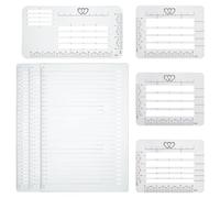 PLIGREAT 7 pezzi linea retta Stencil Templates Set, linea di disegno Stencil scala di scrittura righello Calligrafia Lettering Guida Template per Architetto Scrapbooking strumenti