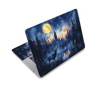 PLIGREAT Adesivo adesivo per computer portatile, universale, rimovibile, in vinile, per computer portatili da 12", 13", 13,3", 14", 15", 15", protezione artistica per PC con castello magico