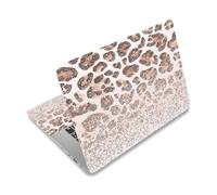 PLIGREAT Adesivo per computer portatile in stile creativo, adatto per laptop da 12" 13" 13,3" 14" 15 pollici, con brillantini, motivo leopardato, universale, rimovibile, impermeabile, per computer