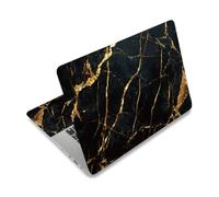 PLIGREAT Adesivo per la pelle del computer portatile in marmo nero oro adatto per 12" 13" 13,3" 14" 15 pollici portatile universale rimovibile in vinile Notebook Art Protector Netbook PC cover adesivo