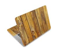 PLIGREAT Adesivo per pelle del computer portatile con venature in legno, adatto per laptop da 12" 13" 13,3" 14" 15 pollici, universale, rimovibile in vinile, notebook astratto, protezione per netbook
