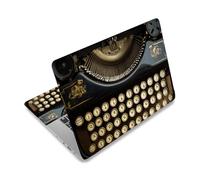 PLIGREAT Adesivo vintage per macchina da scrivere per computer portatile da 12", 13", 13,3", 14", 15", universale, rimovibile, in vinile, per PC